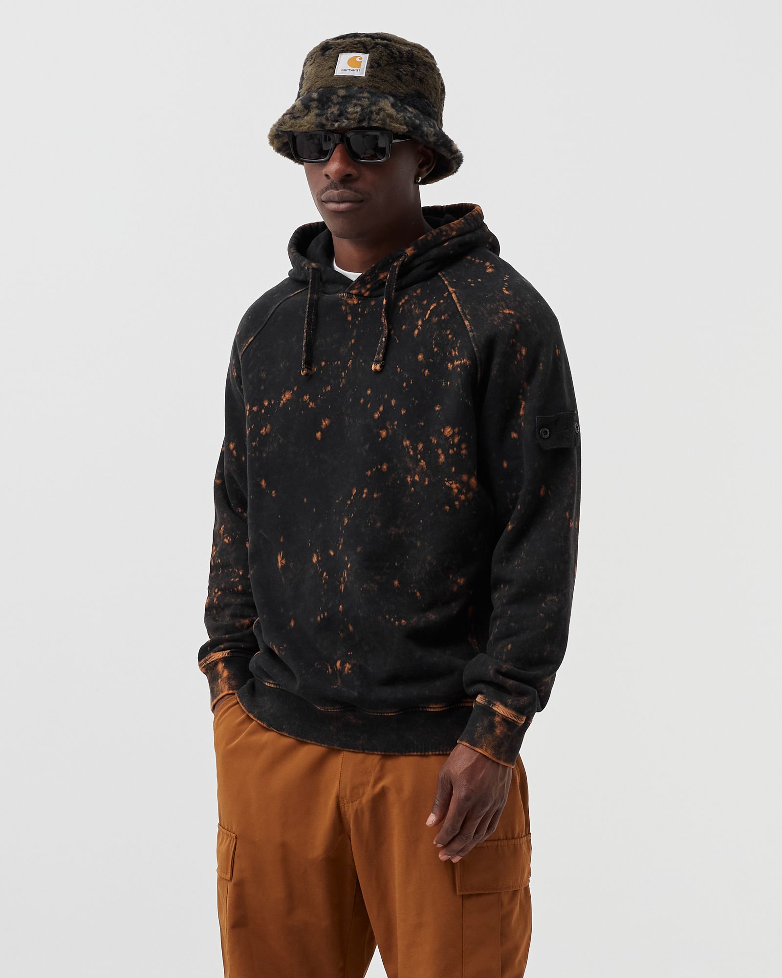 COTTON FLEECE + OFF-DYE OVD TREATMENT HOODIE