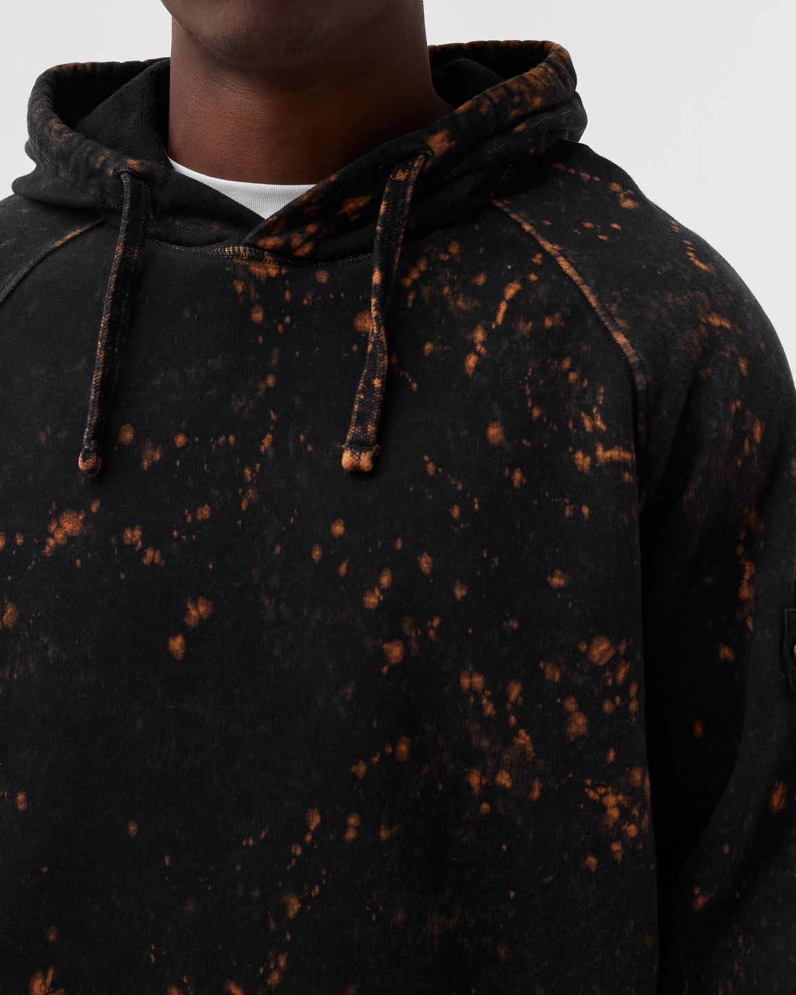 Stone Island COTTON FLEECE + OFF-DYE OVD TREATMENT HOODIE Orange | BSTN  Store