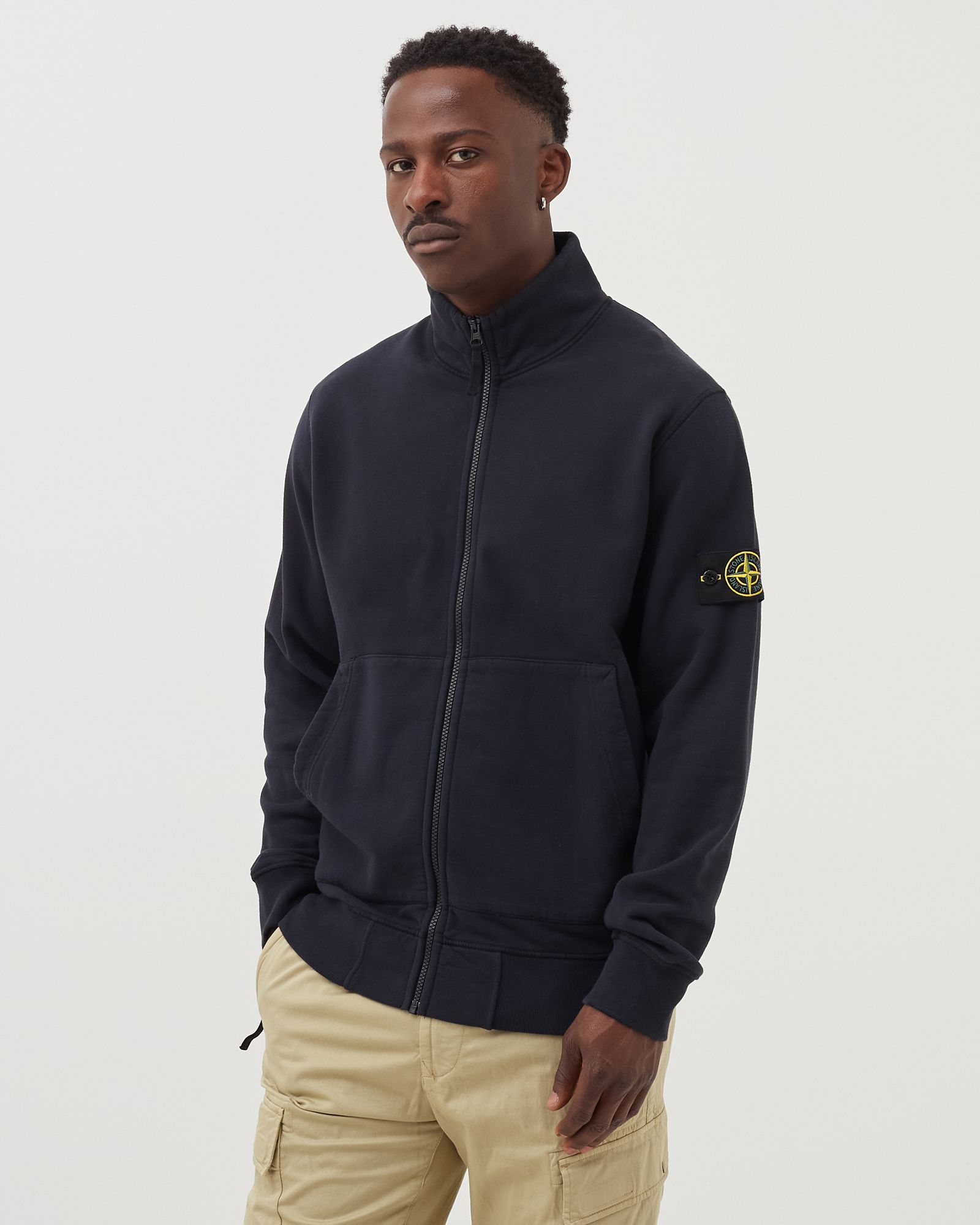 【試着のみ】STONE  FULL ZIP SWEATSHIRT Ｌ Stone Island FULL-ZIP SWEATSHIRT Blue | BSTN Store