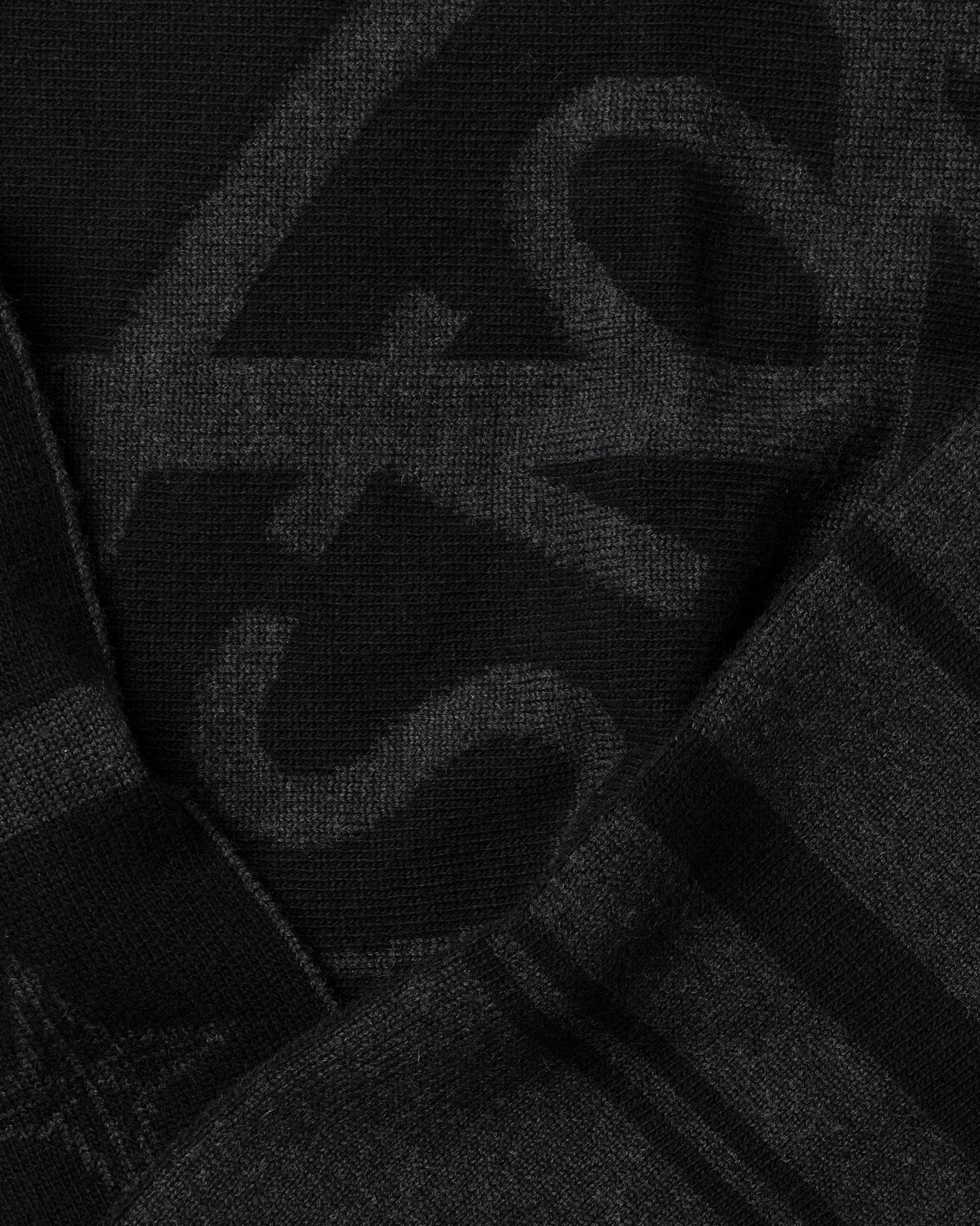 WOOL NYLON MIXED YARNS WITH GRAPHICS SCARF (170 x 38 cm)