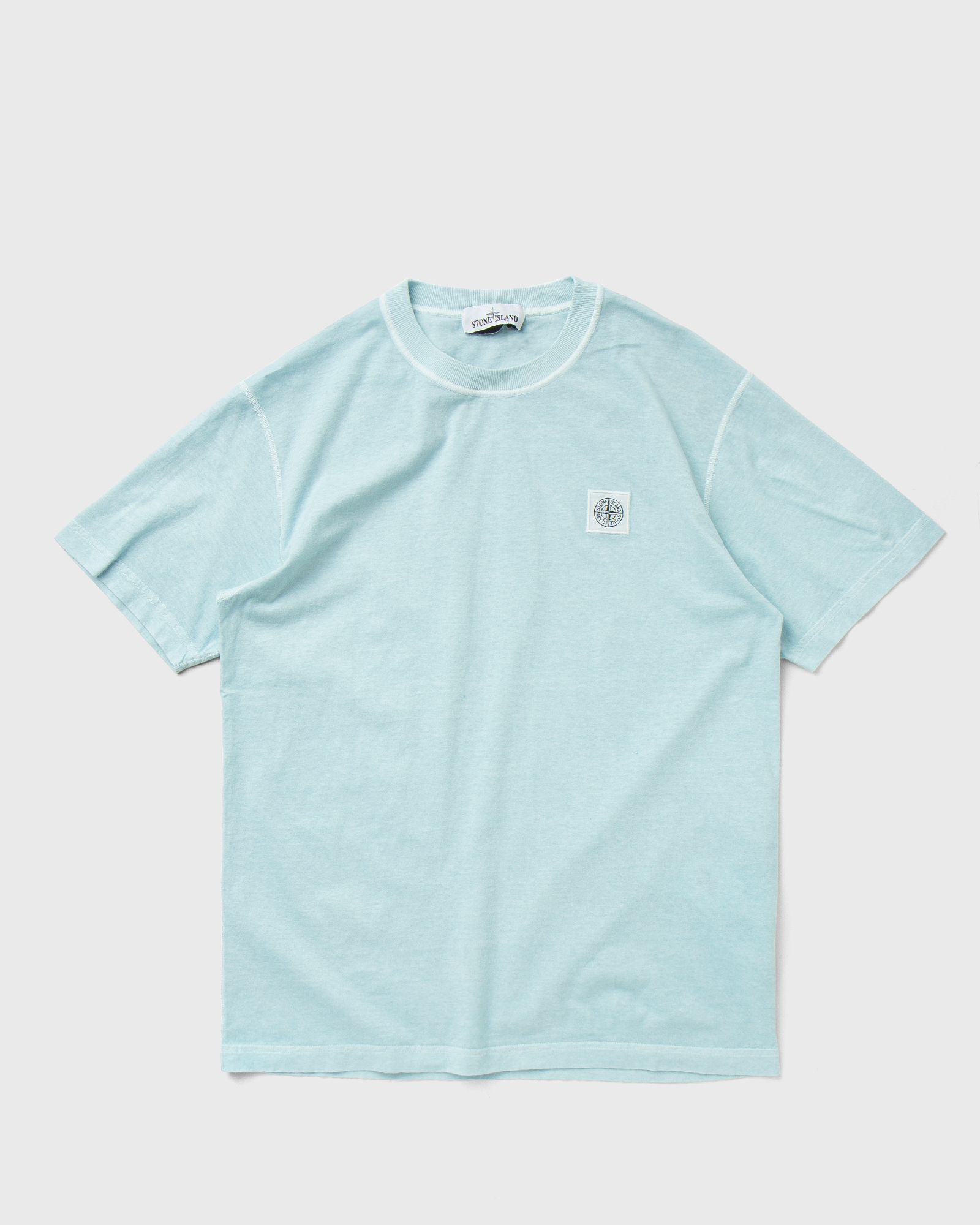 Stone Island Jersey Garment dyed Tee ACQUA men Tees now available at ...