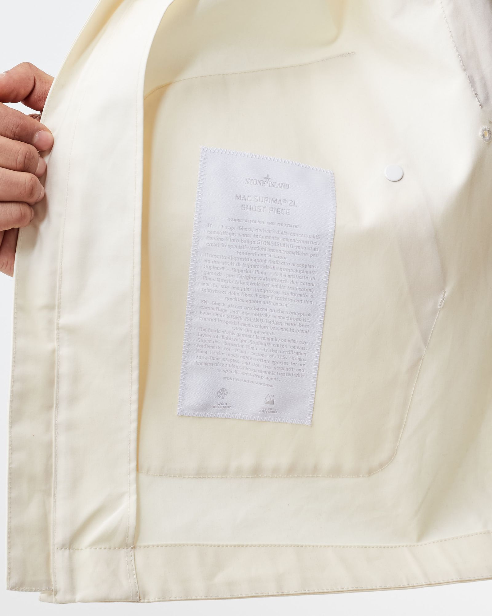 Stone Island Mac Supima 2L Ghost Piece Jacket White | BSTN Store