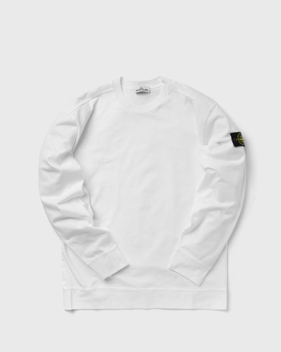 STONE ｜SWEATSHIRTS (63750 Heavy Cotton Jersey Cre Stone Island Heavy Cotton Jersey Sweatshirt White | BSTN Store