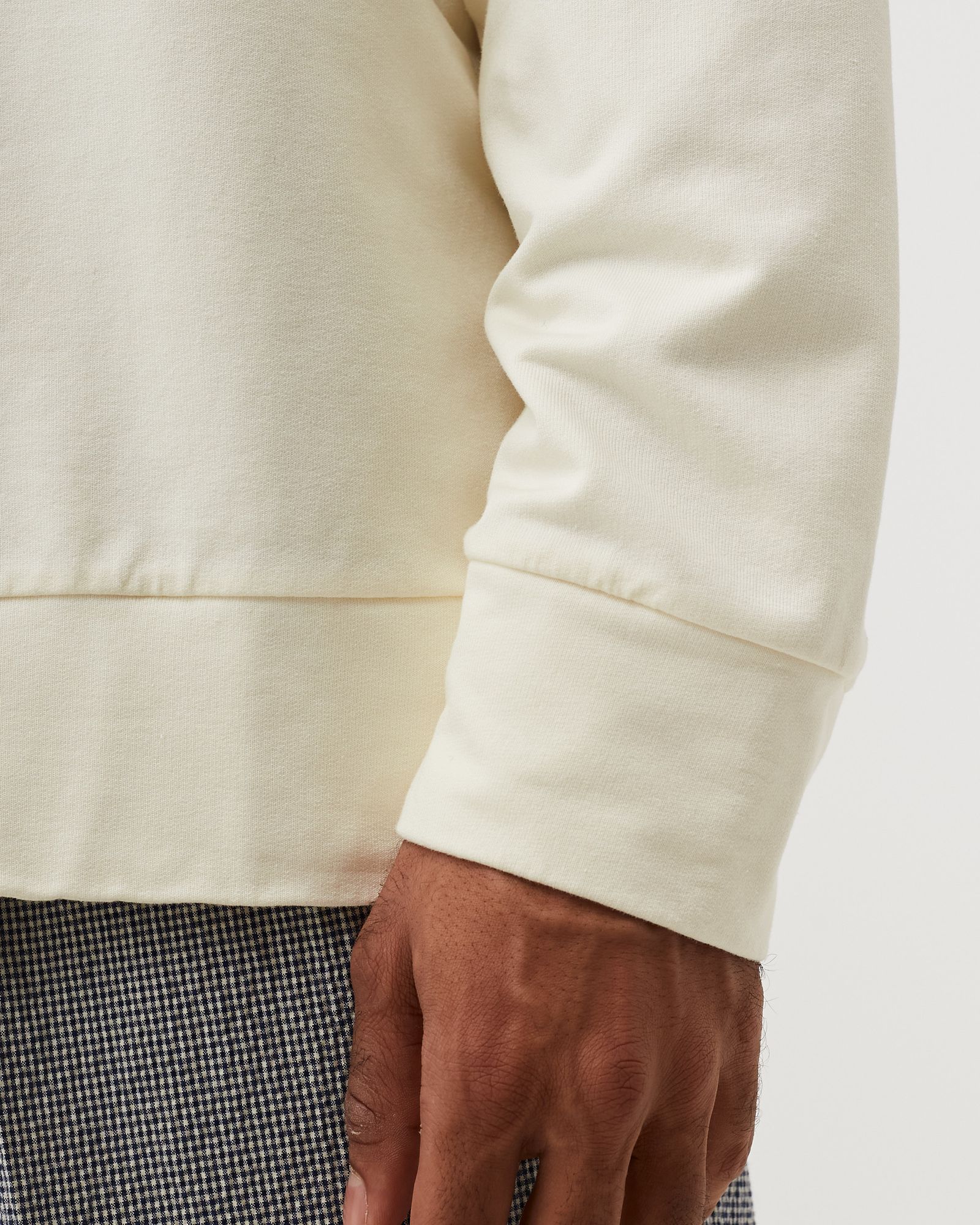 Cotton Stretch Fleece Ghost Piece Sweater