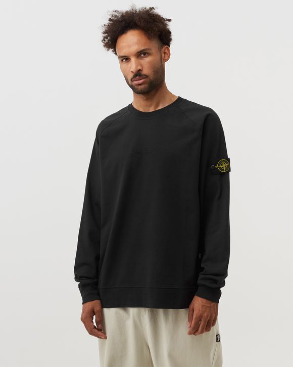 Stone Island Heavy Cotton Jersey Sweatshirt Black NERO