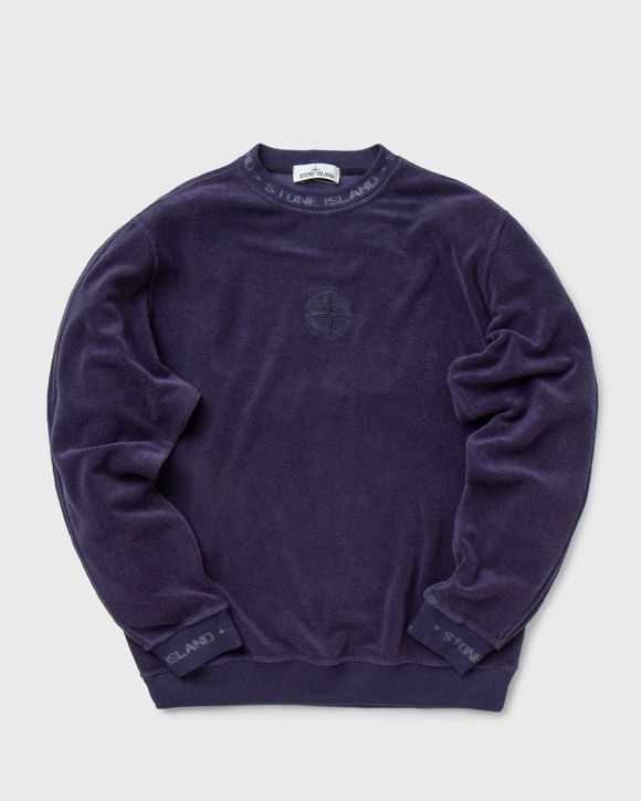 Stone Island Organic Cotton Terry Fleece Sweater Blue | BSTN Store