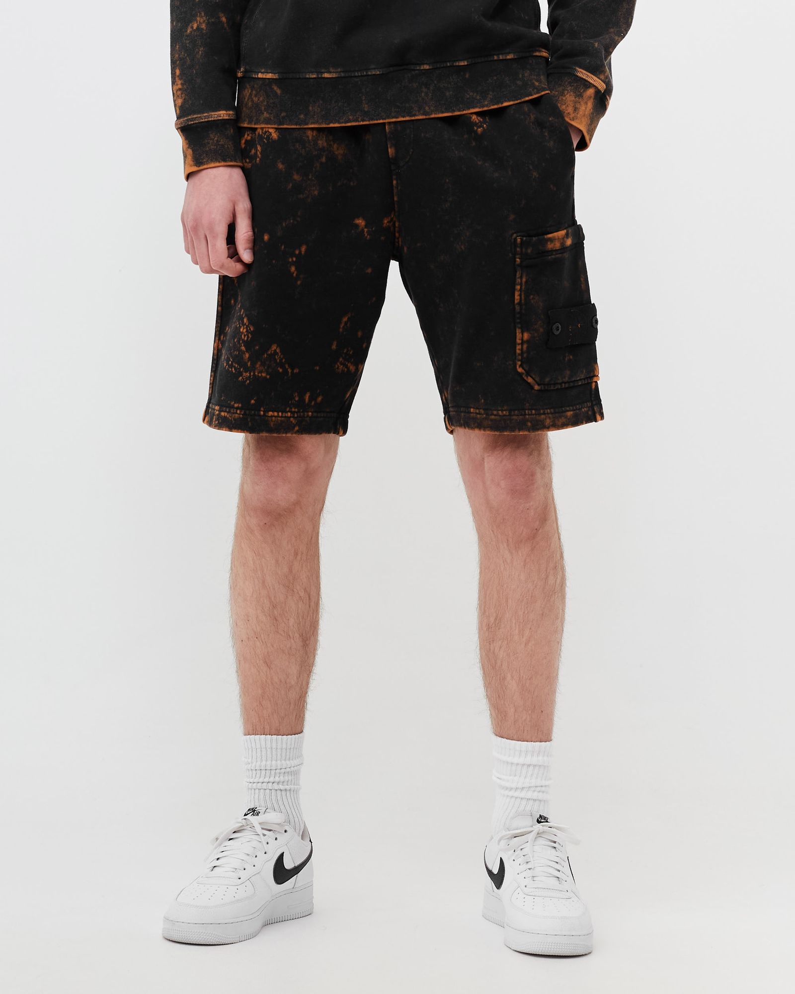 Cotton Fleece Off-Dye Shorts
