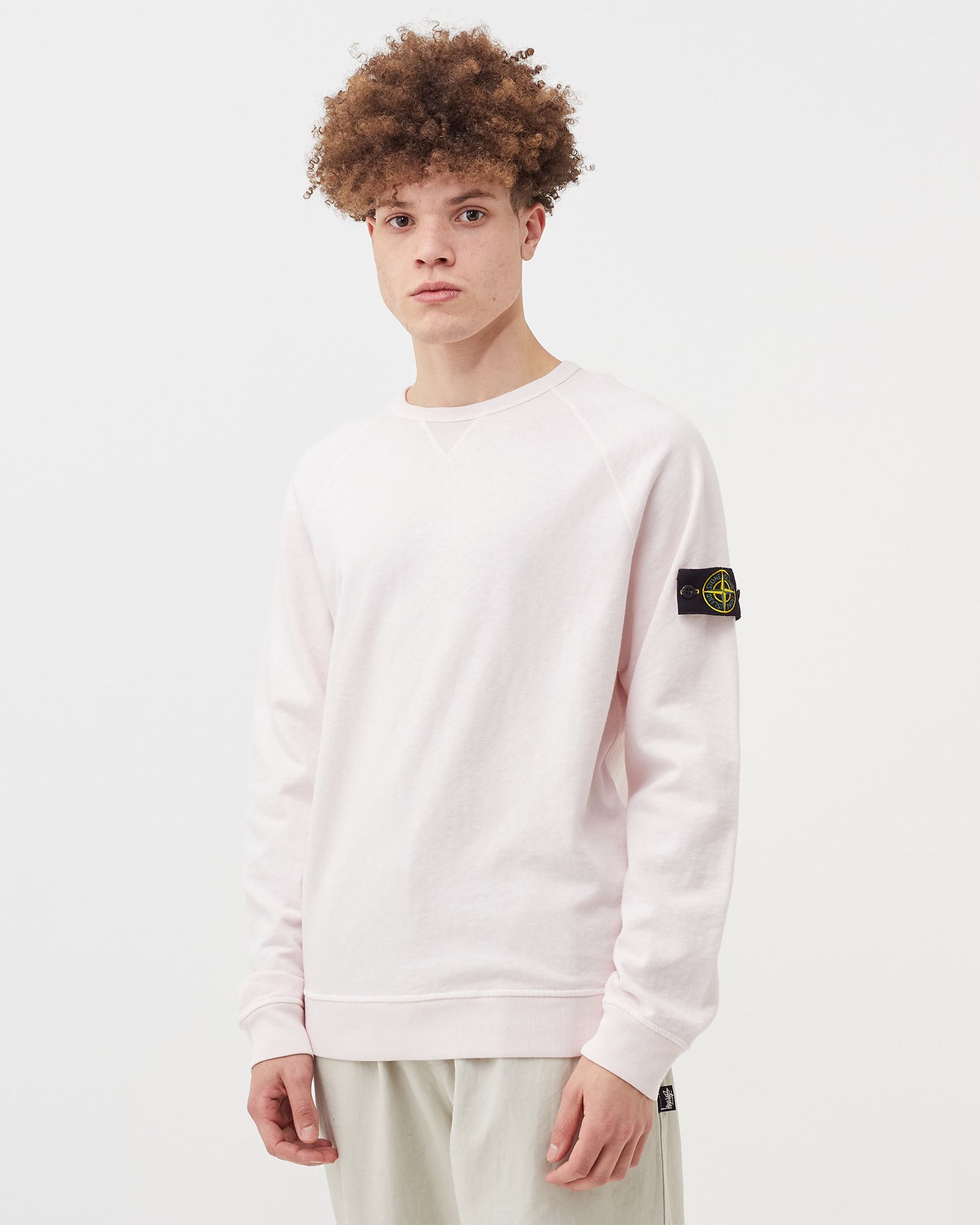 Stone Island Malfile Fleece Sweatshirt Pink | BSTN Store