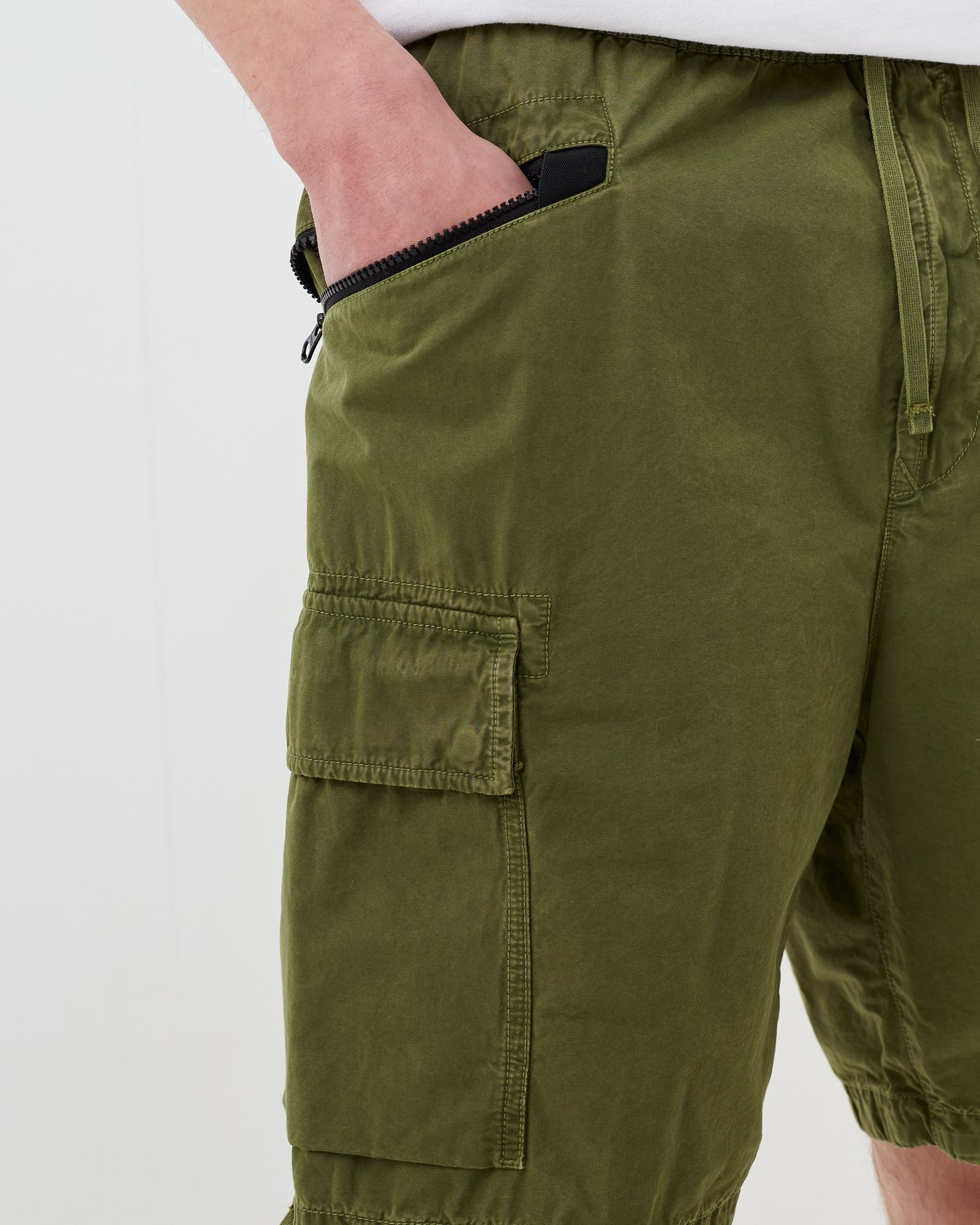 Garment Dyed "Old Effect" Bermuda Shorts