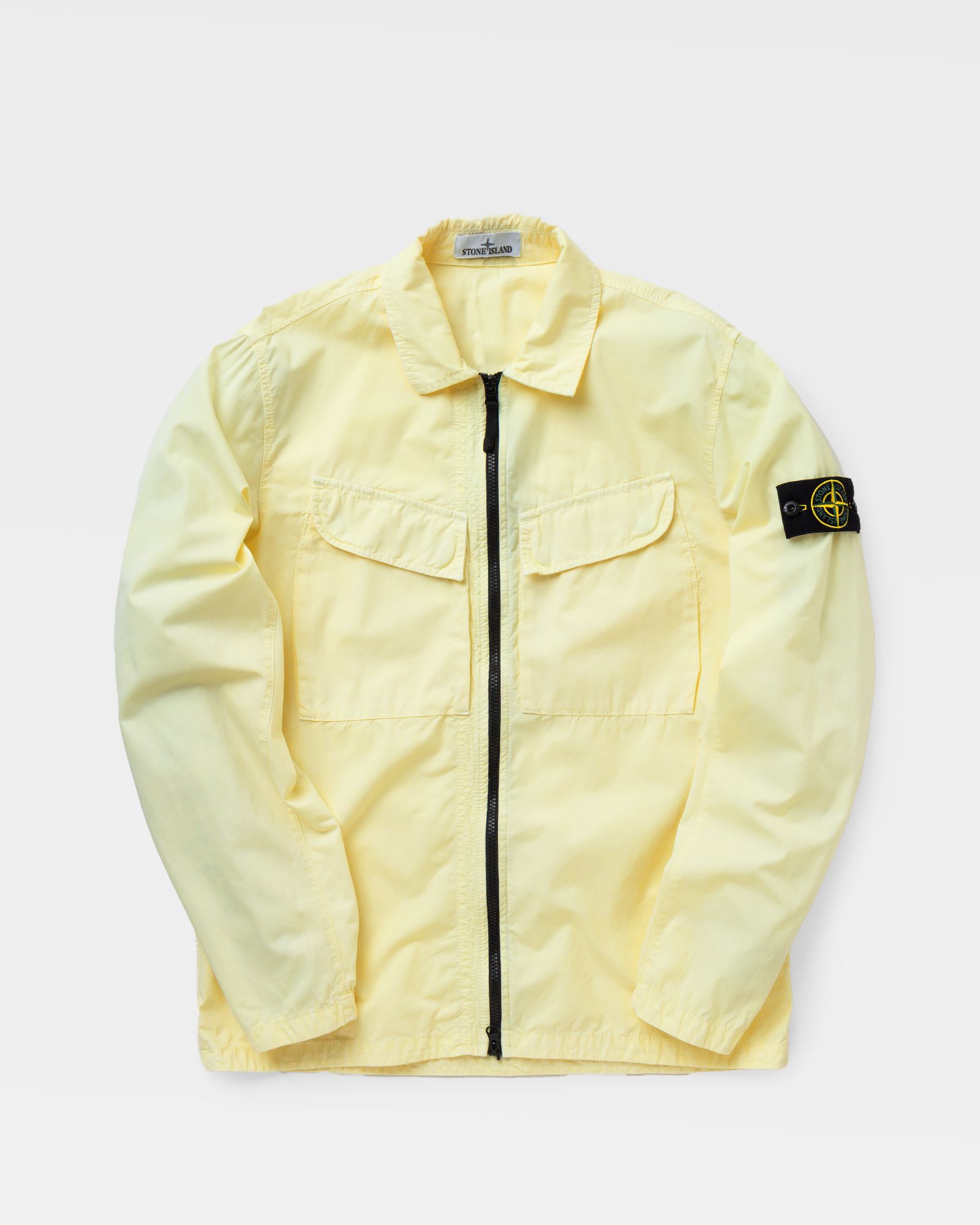 Overshirt Brushed Cotton Canvas, Garment Dyed "old" Effect