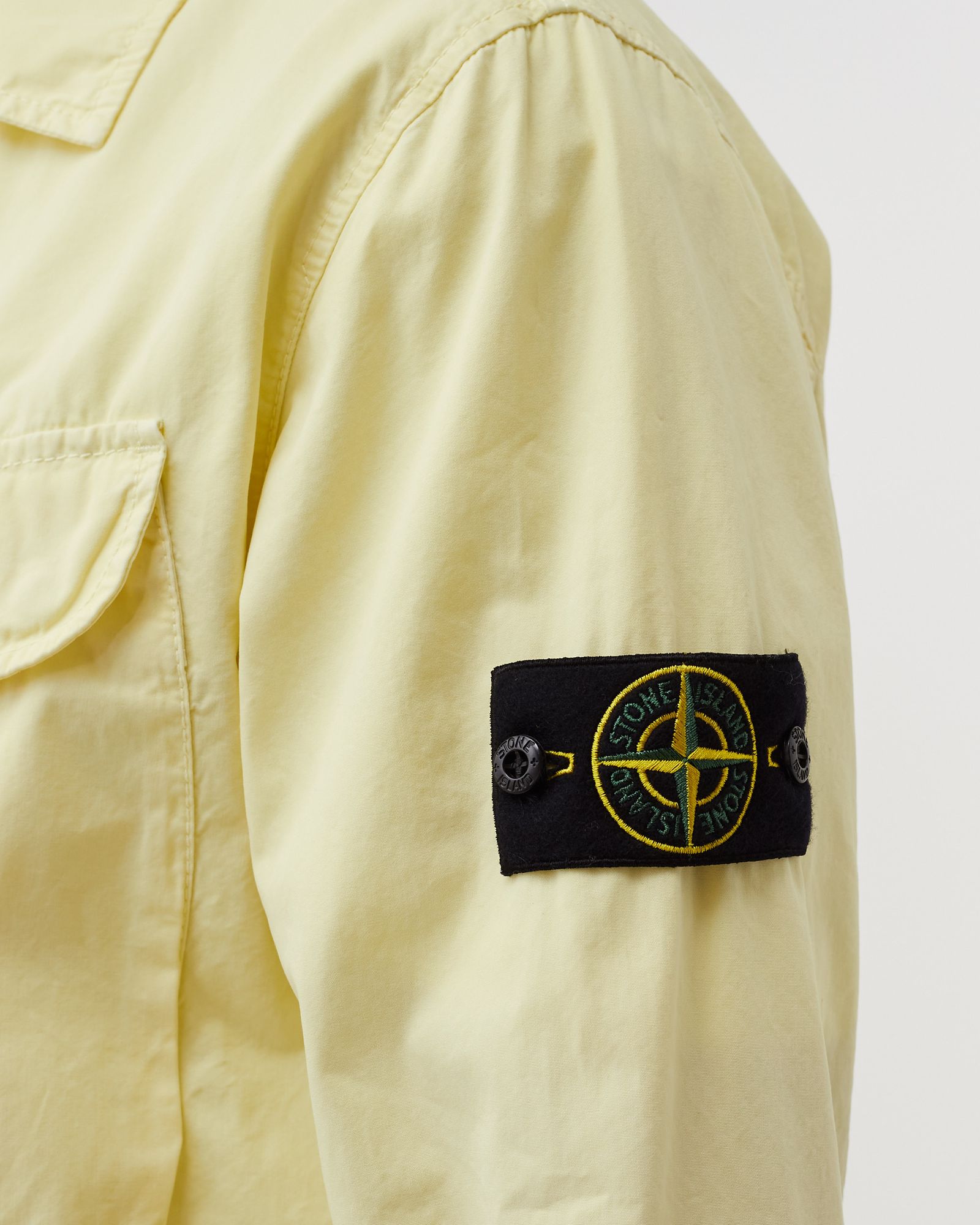 Overshirt Brushed Cotton Canvas, Garment Dyed "old" Effect