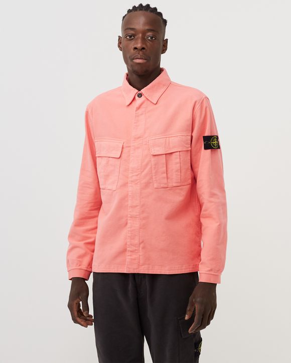 Stone island shop overshirt pink