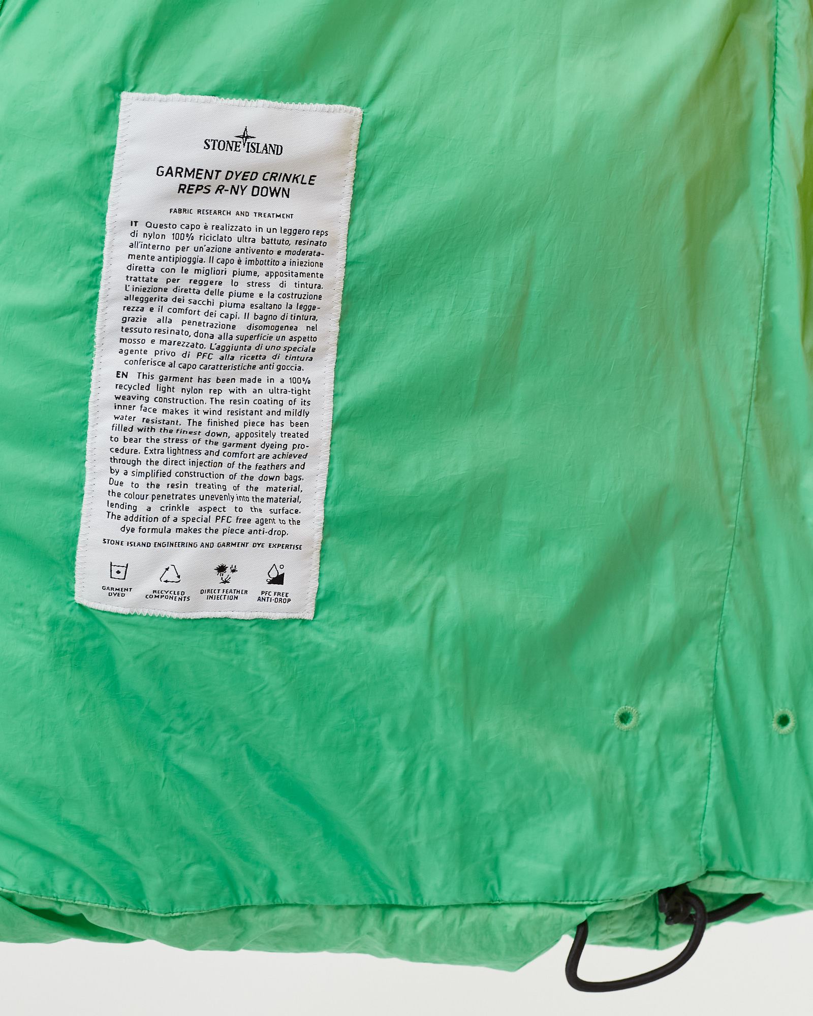 Real Down Jacket Garmet Dyed Crinkle