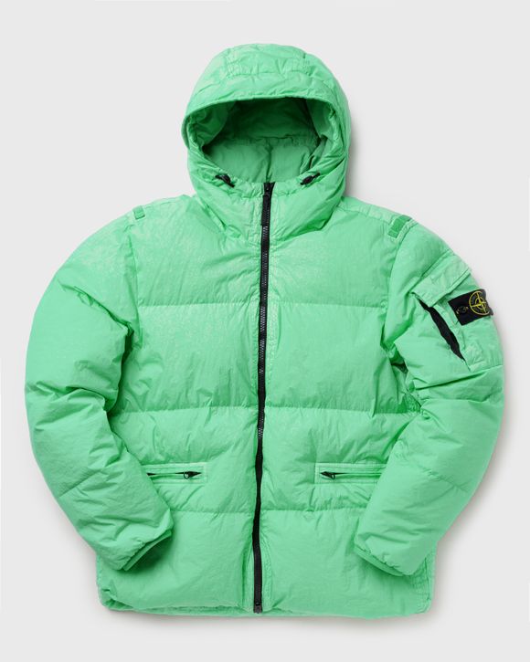 Stone Island Real Down Jacket Garmet Dyed Crinkle Green | BSTN Store