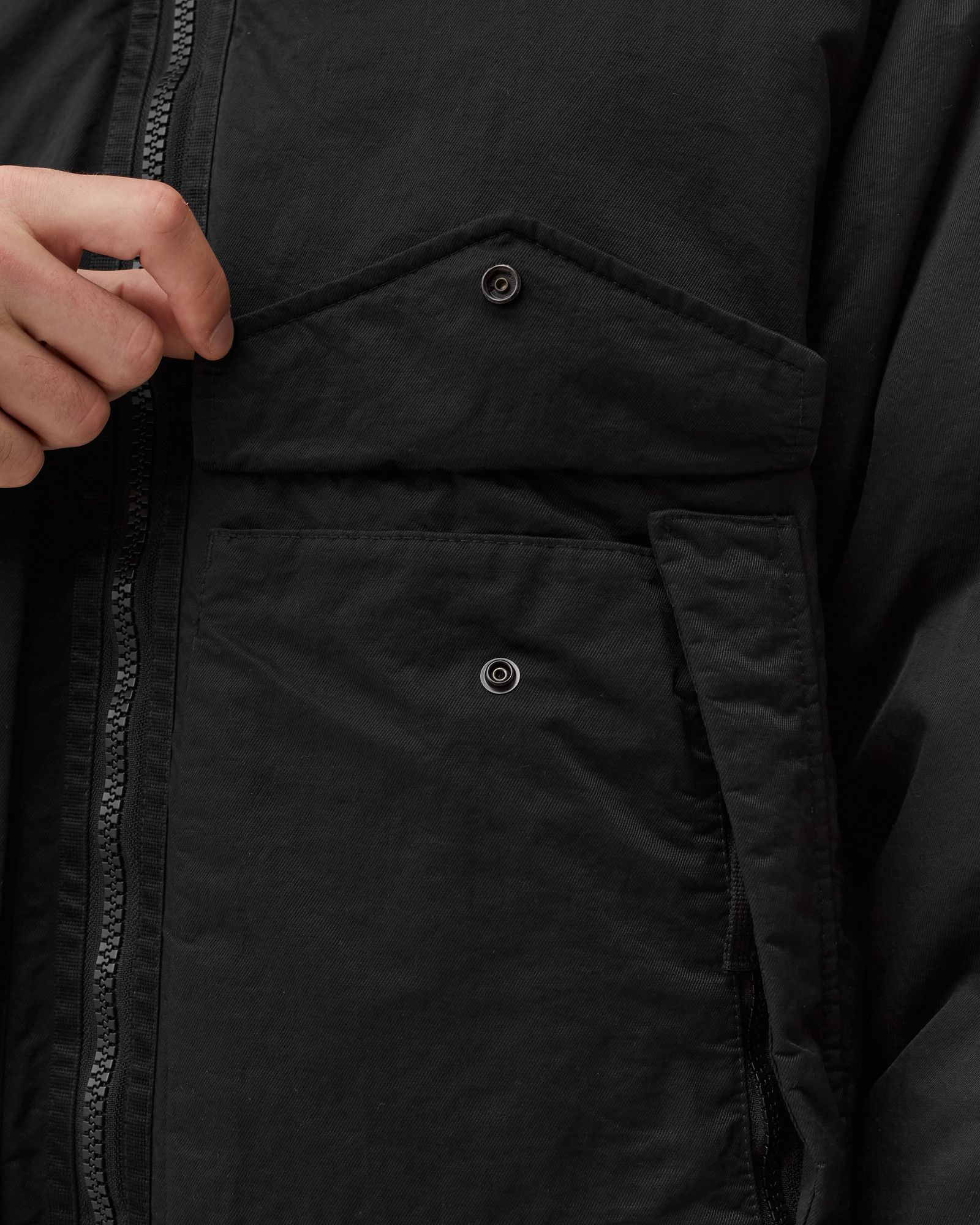 Real Down Jacket Opaque Nylon Twill