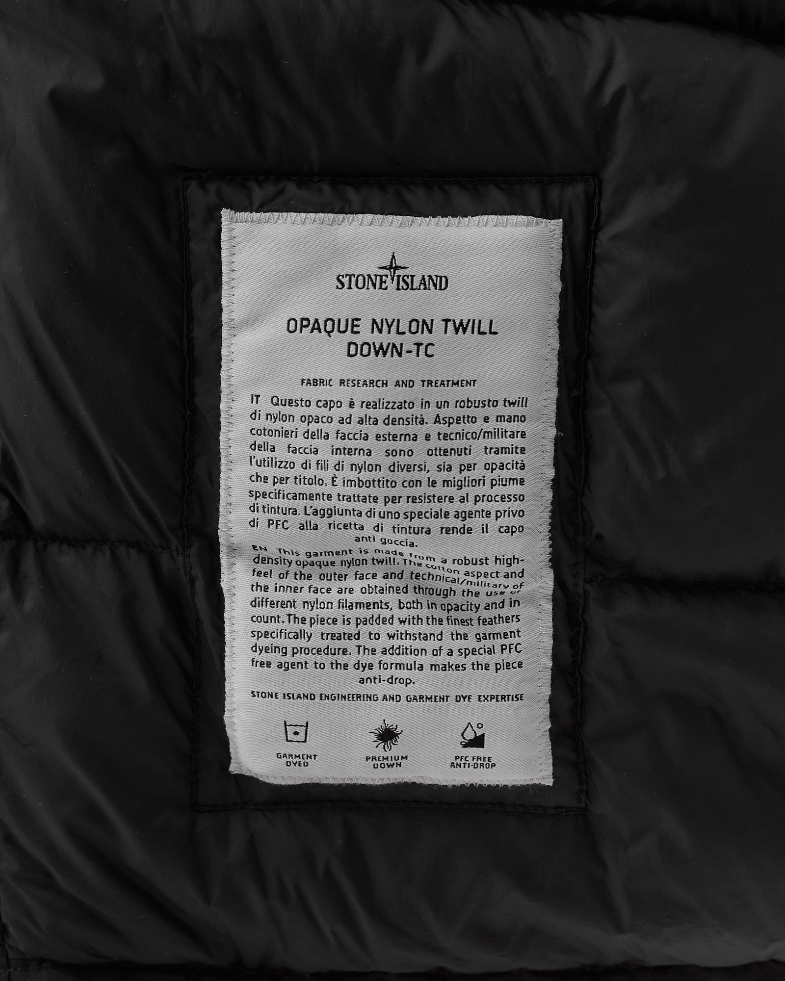 Real Down Jacket Opaque Nylon Twill