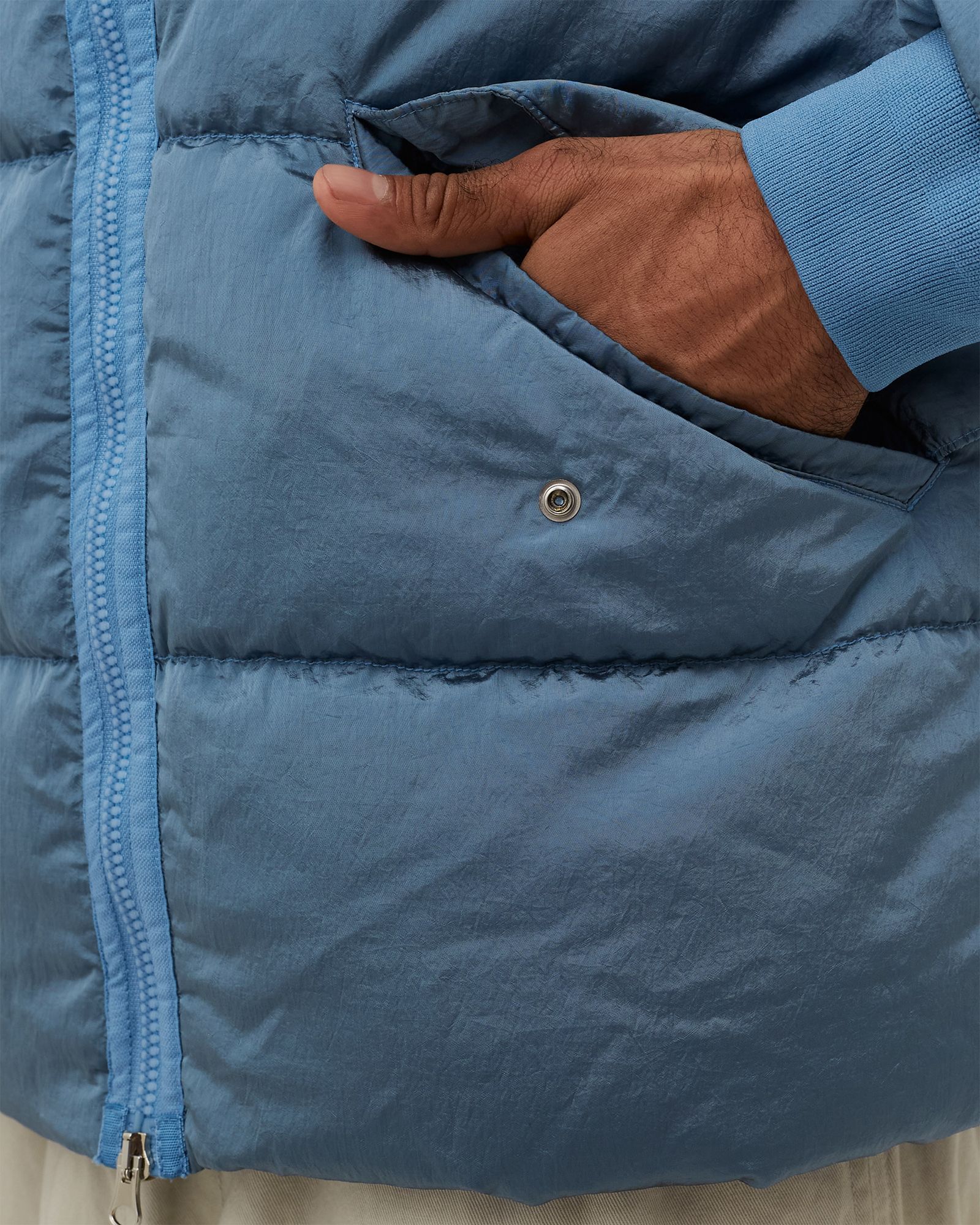 Real Down Jacket Nylon Metal In Econyl