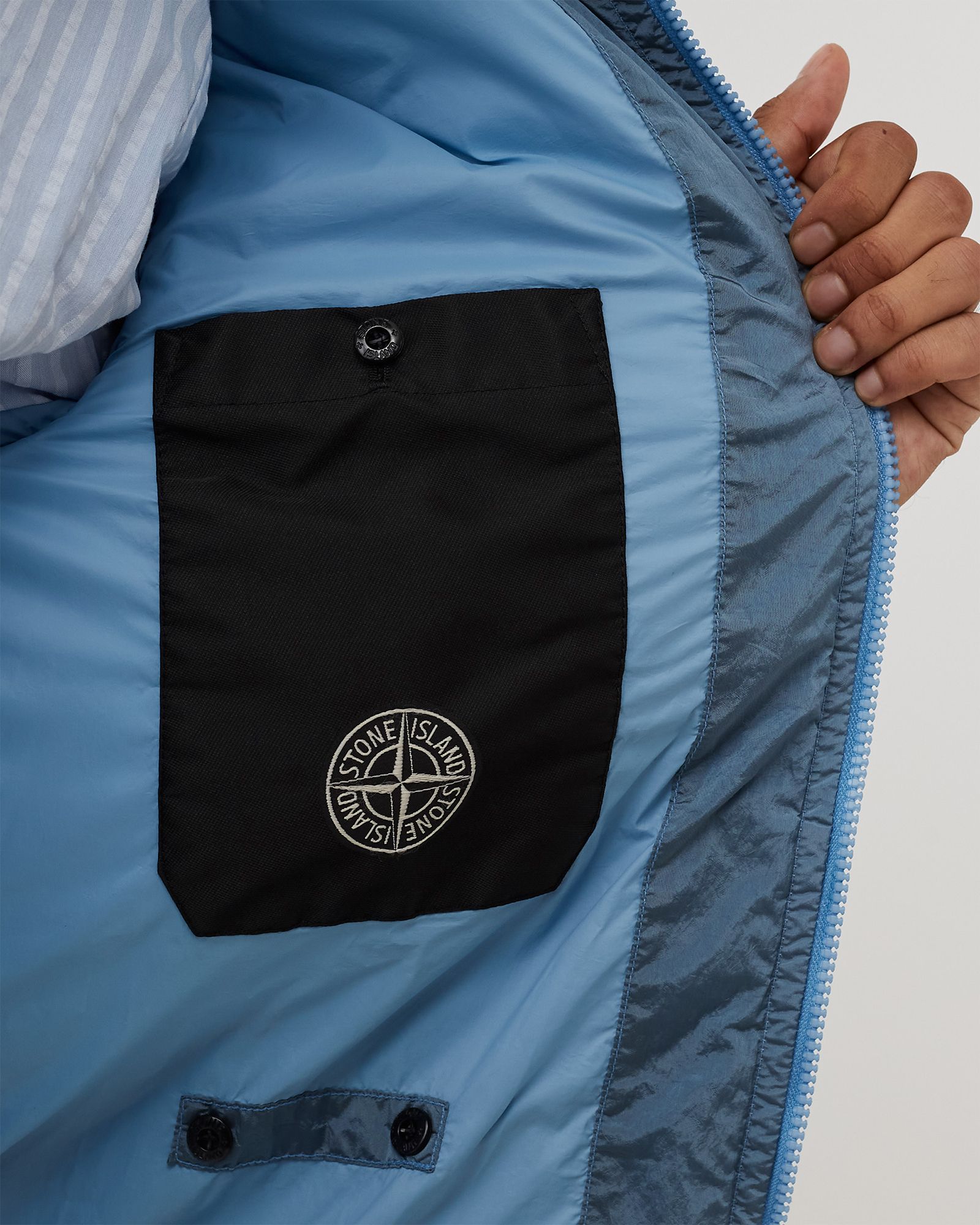 Real Down Jacket Nylon Metal In Econyl