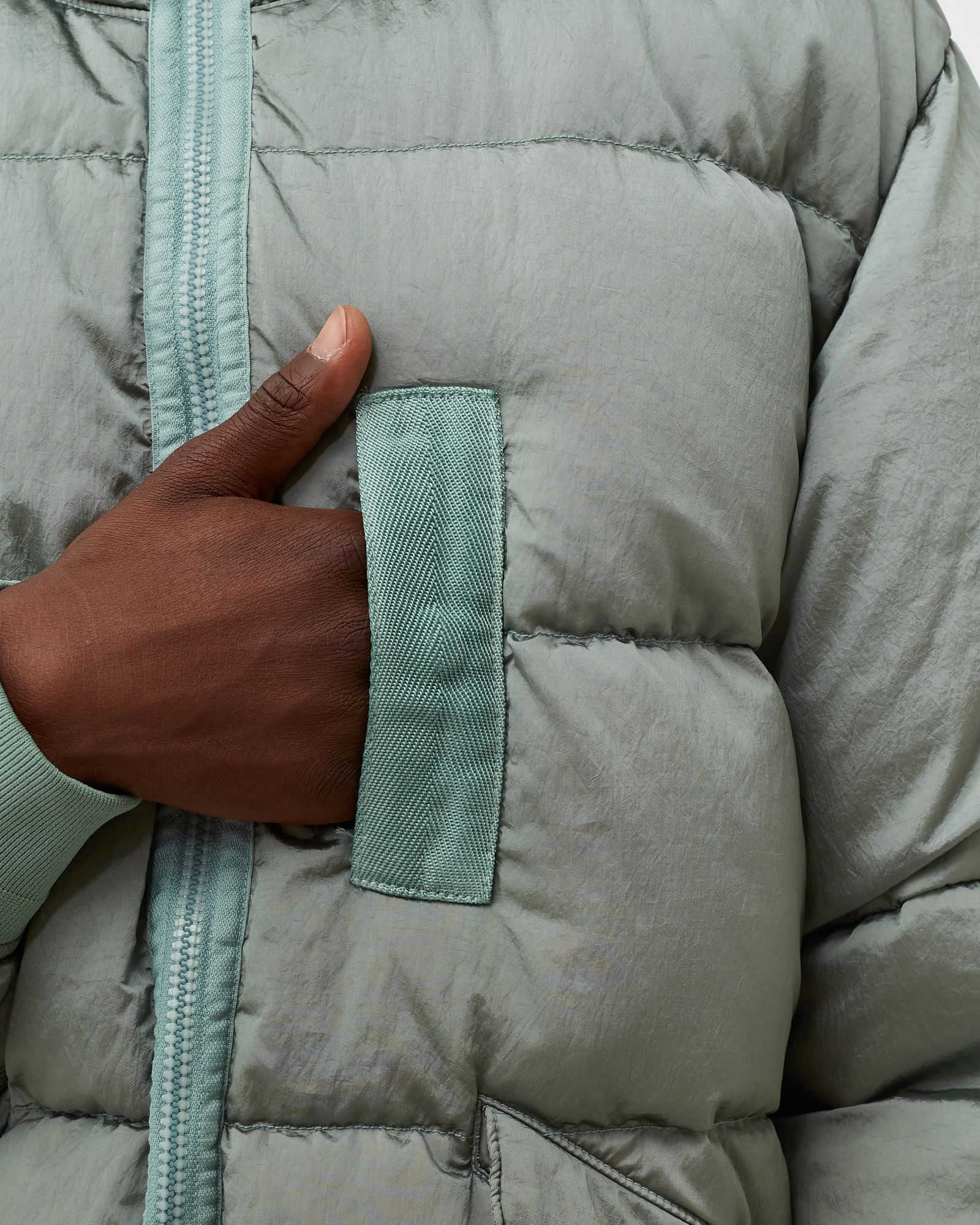 Real Down Jacket Nylon Metal In Econyl