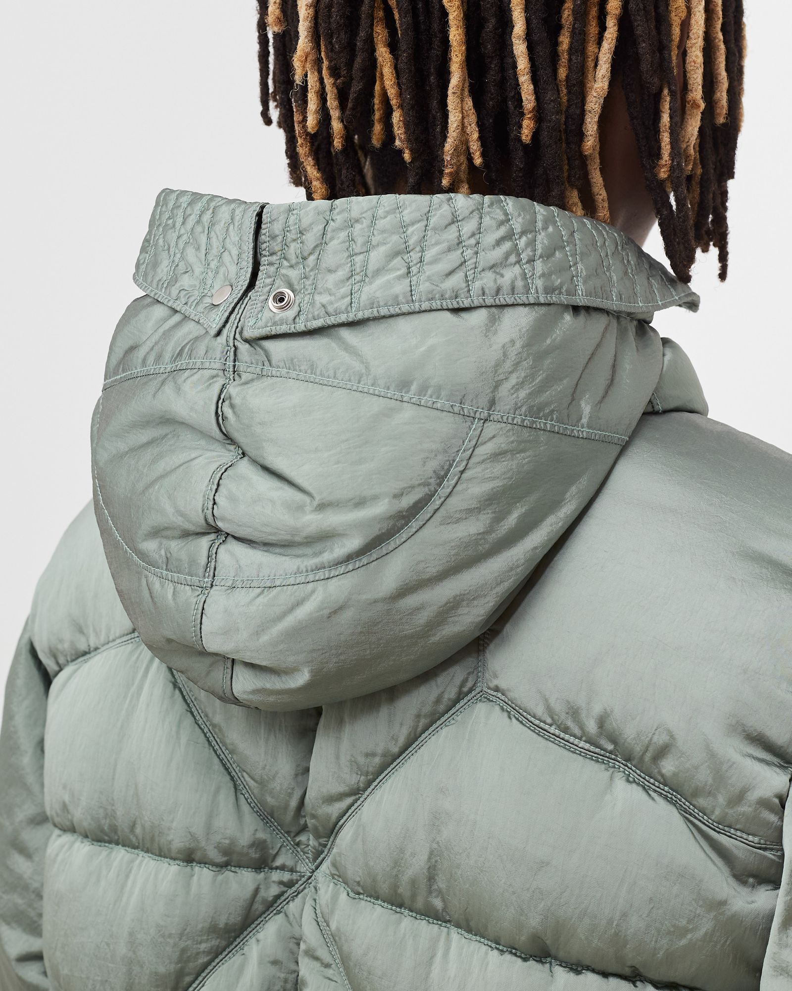 Real Down Jacket Nylon Metal In Econyl