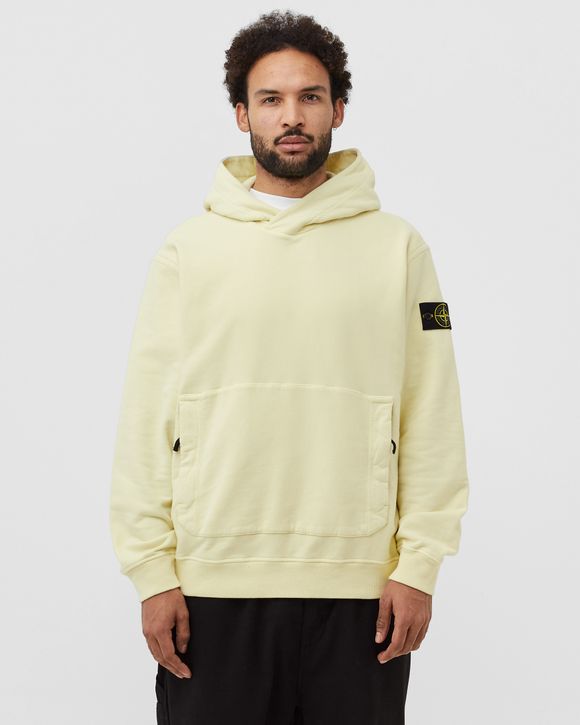 Stone island cheap hoodie yellow