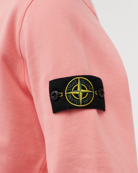 Pink stone island on sale sweatshirt