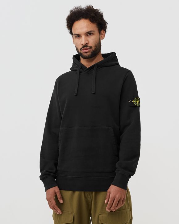 Stone island pullover hoodie black hot sale