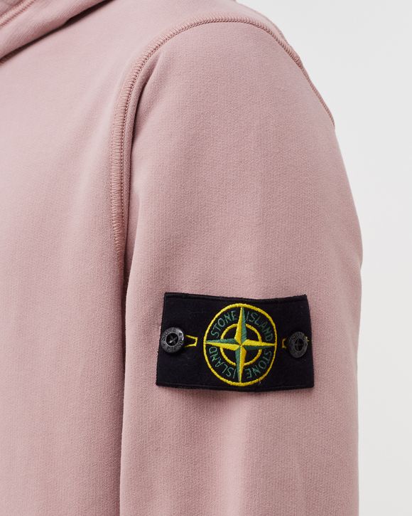 Pink stone island online zip hoodie