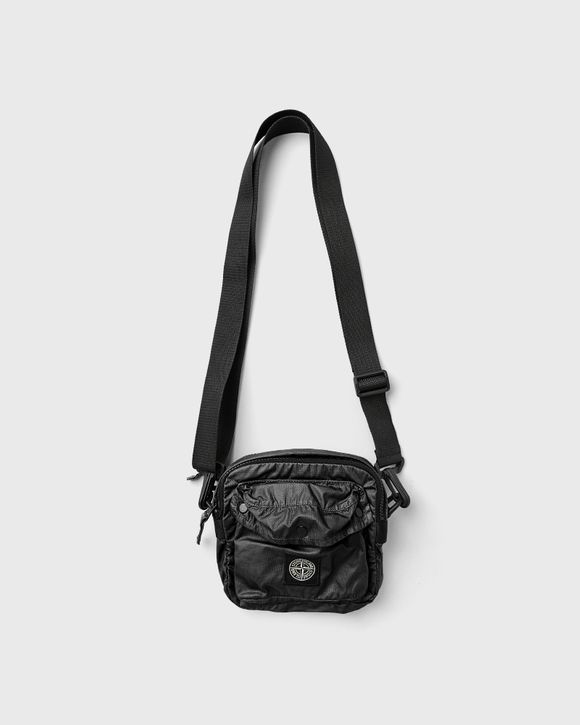 Stone Island Bumbag Mussola Gommata Canvas Black - NERO