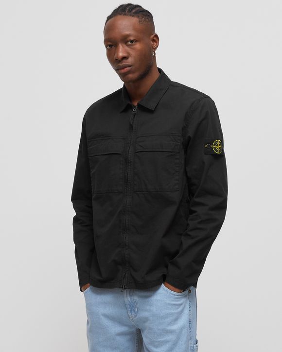 Stone Island Overshirt Supima Cotton Twill Strech Black BSTN Store