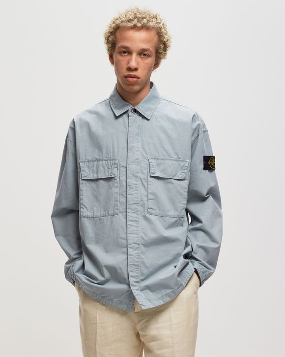 Stone island cotton canvas hot sale overshirt