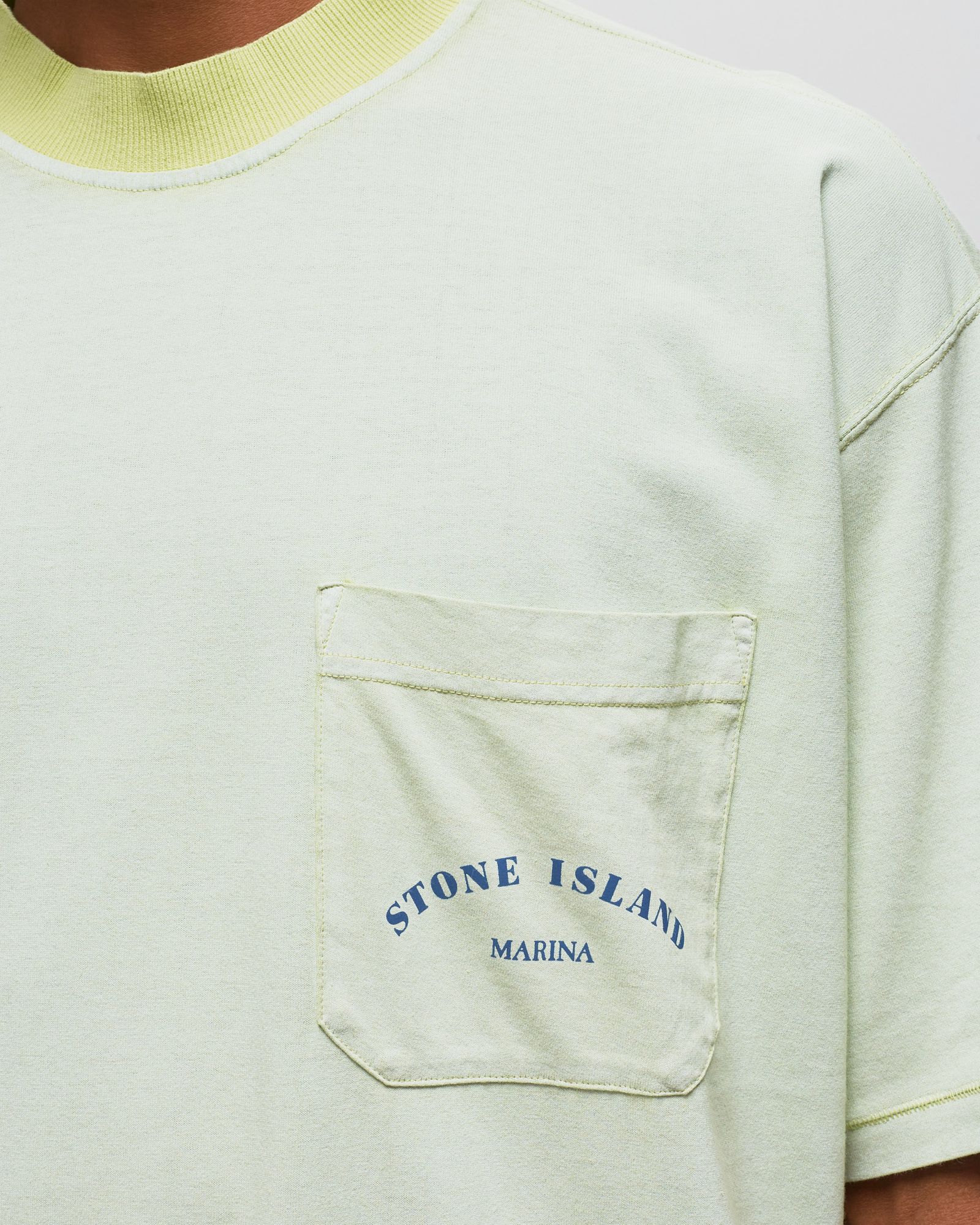 Tee Chalk Plating Cotton Jersey, Stone Island Marina