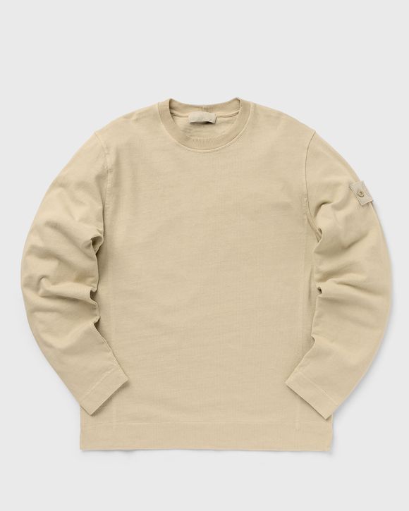 Stone Island Hoodie Organic Cotton Heavy Fleece, Stone Island Ghost Piece  Brown - KHAKI