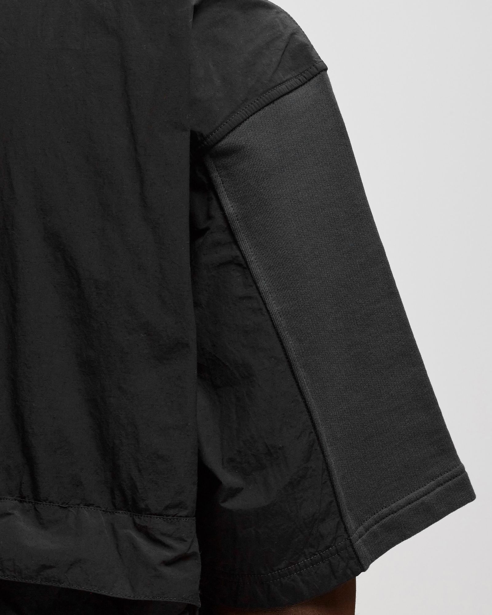 Short Mix Fabric Cotton Fleece Tee