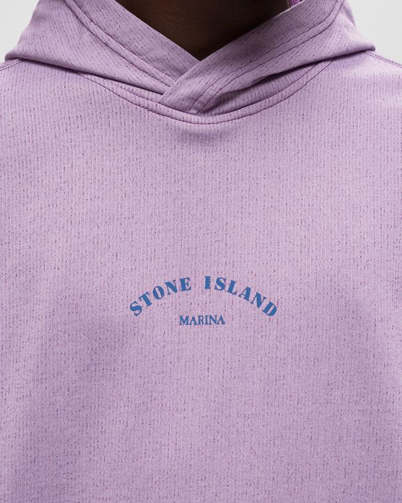 STONE ｜HOOD/ZIP-UP (650X2 Marina Cotton/Nylon Ter Stone Island MARINA COTTON FLEECE HOODIE Black/Orange | BSTN