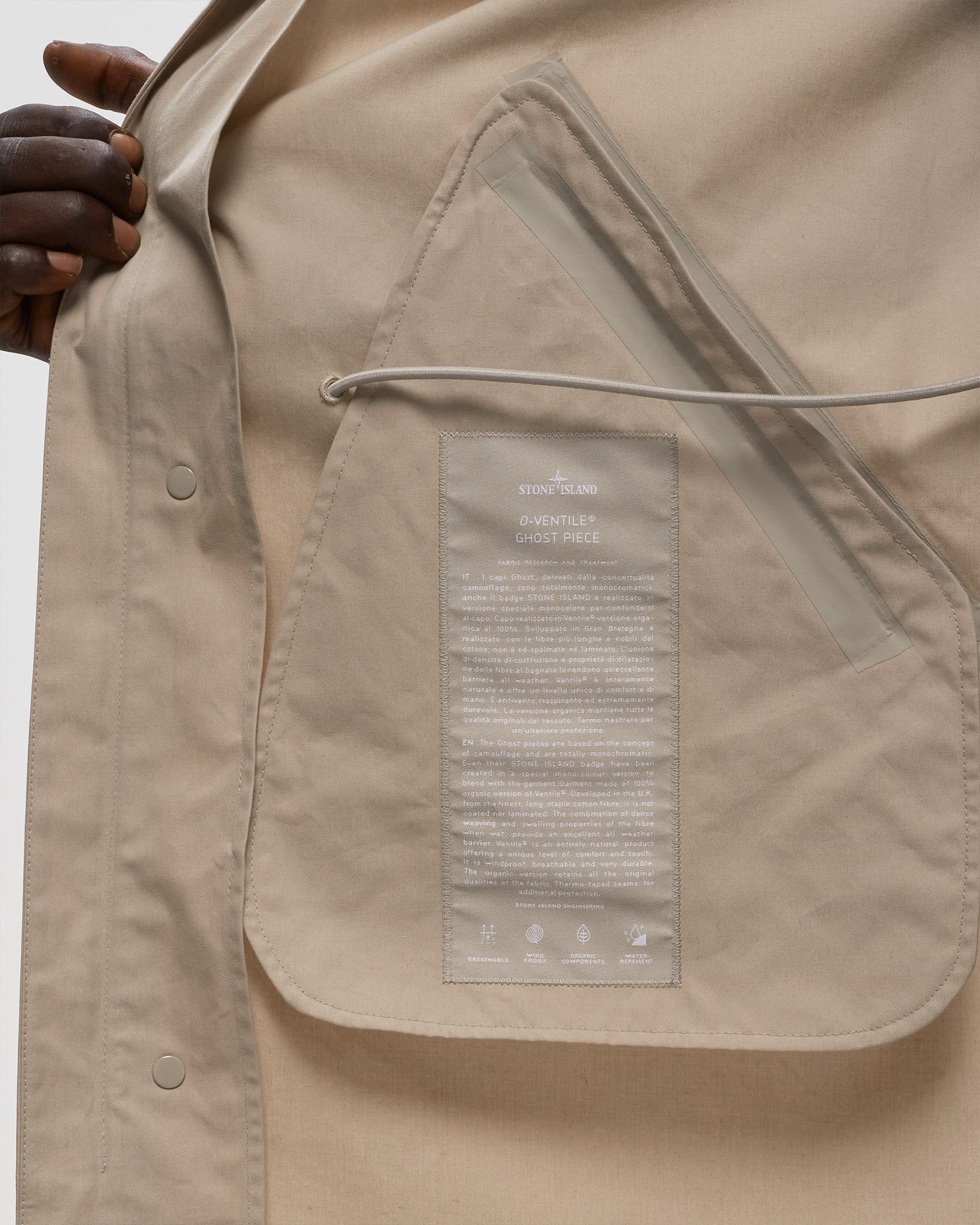 Jacket O-Ventile, Stone Island Ghost Piece