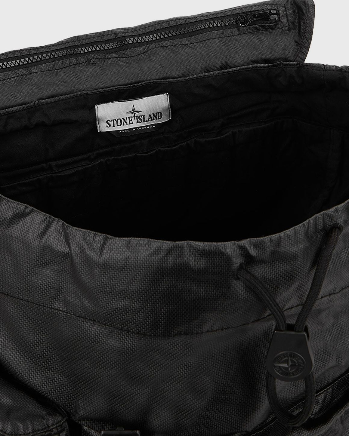 Stone Island Backpack Mussola Gommatia Canvas Black | BSTN Store