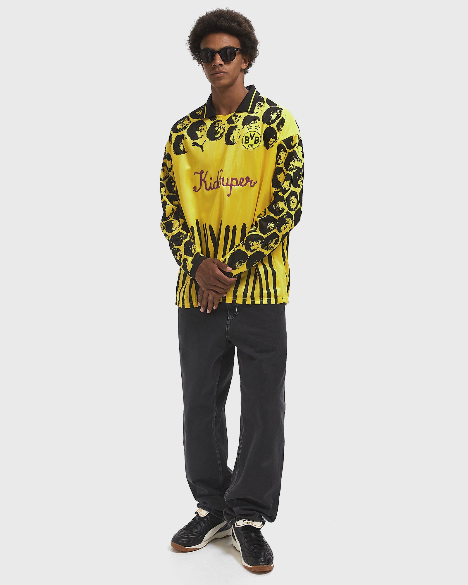 Puma x KidSuper BVB LS Retro Shirt Yellow | BSTN Store