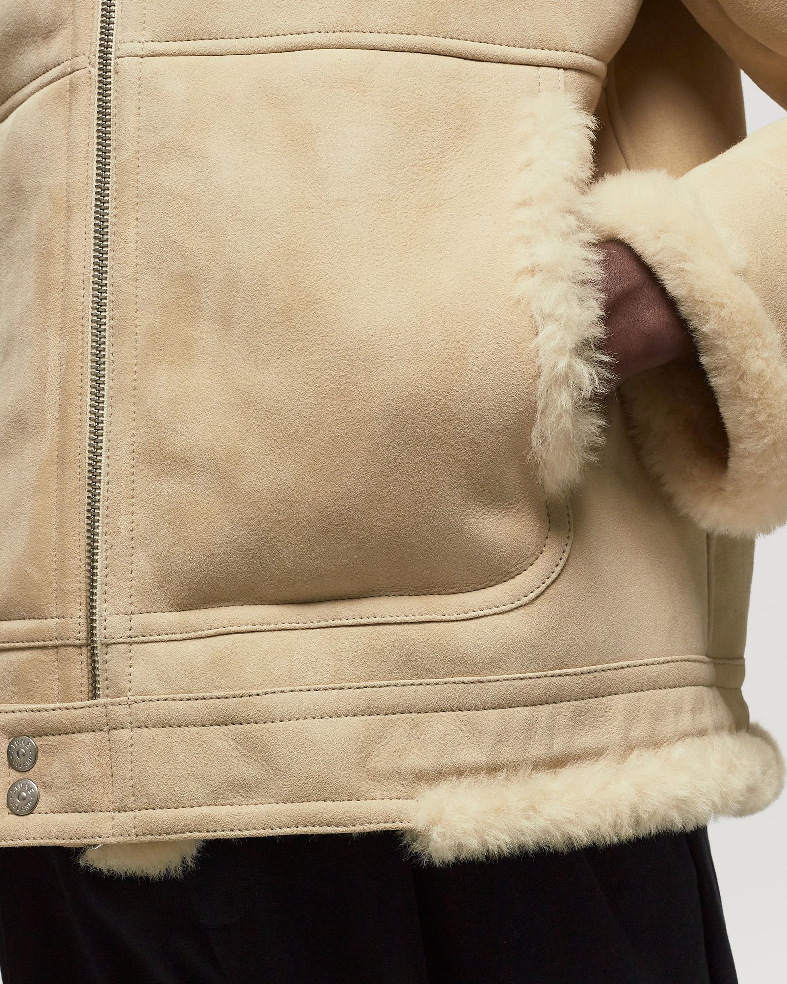 REAL LEATHER BLOUSON SUEDE SHEEPSKIN