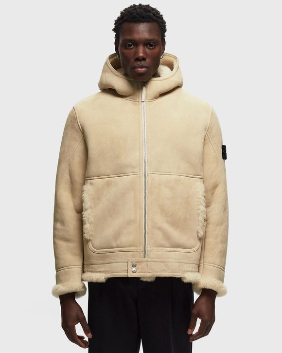 Stone Island REAL LEATHER BLOUSON SUEDE SHEEPSKIN White | BSTN Store