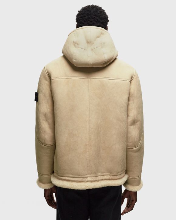 Stone Island REAL LEATHER BLOUSON SUEDE SHEEPSKIN White | BSTN Store