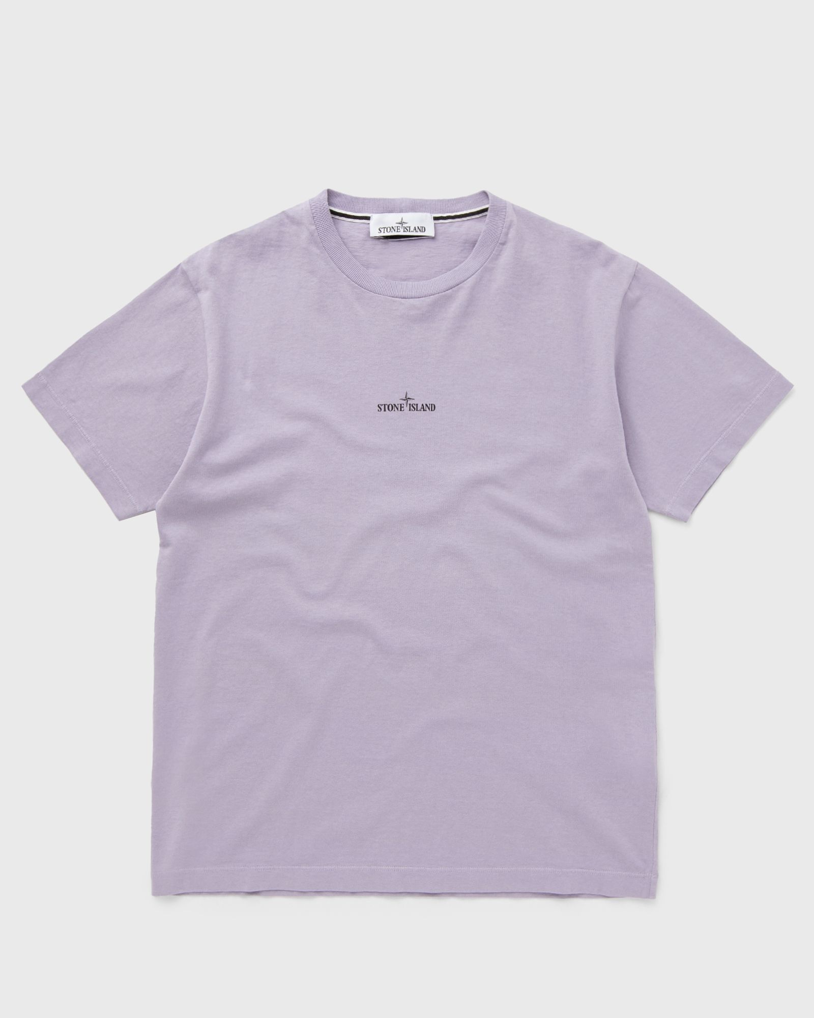 Stone Island - tee cotton jersey, 'stamp two' print, garment dyed men shortsleeves purple in größe:xxl
