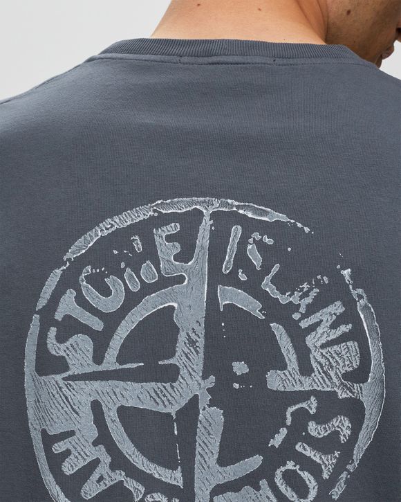 Stone Island men's T-shirt in cotton with logo print Navy