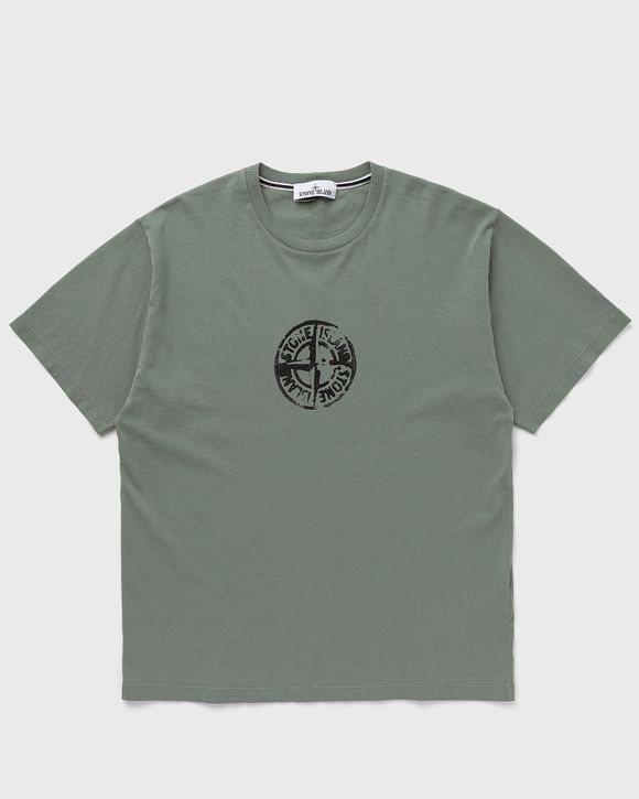 TEE COTTON JERSEY, 'STAMP THREE' PRINT, GARMENT DYED