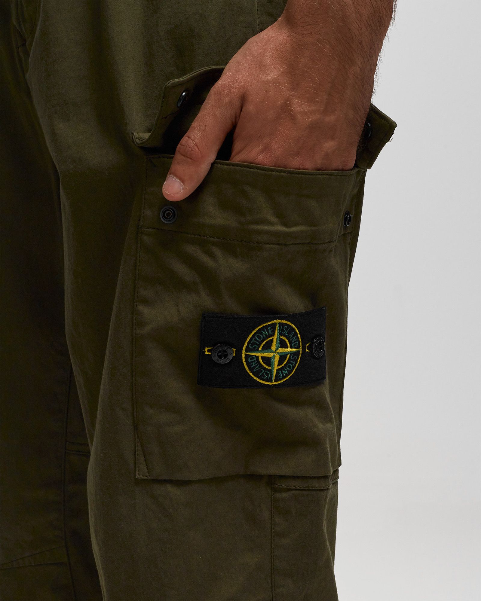 PANTS STRETCH COTTON WOOL SATIN, GARMENT DYED