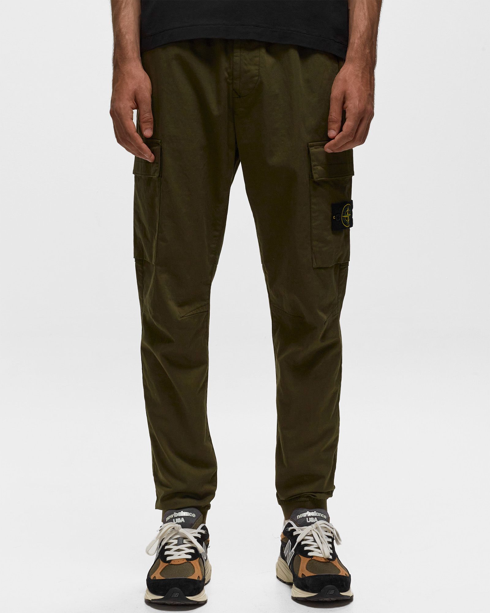 PANTS STRETCH COTTON WOOL SATIN, GARMENT DYED