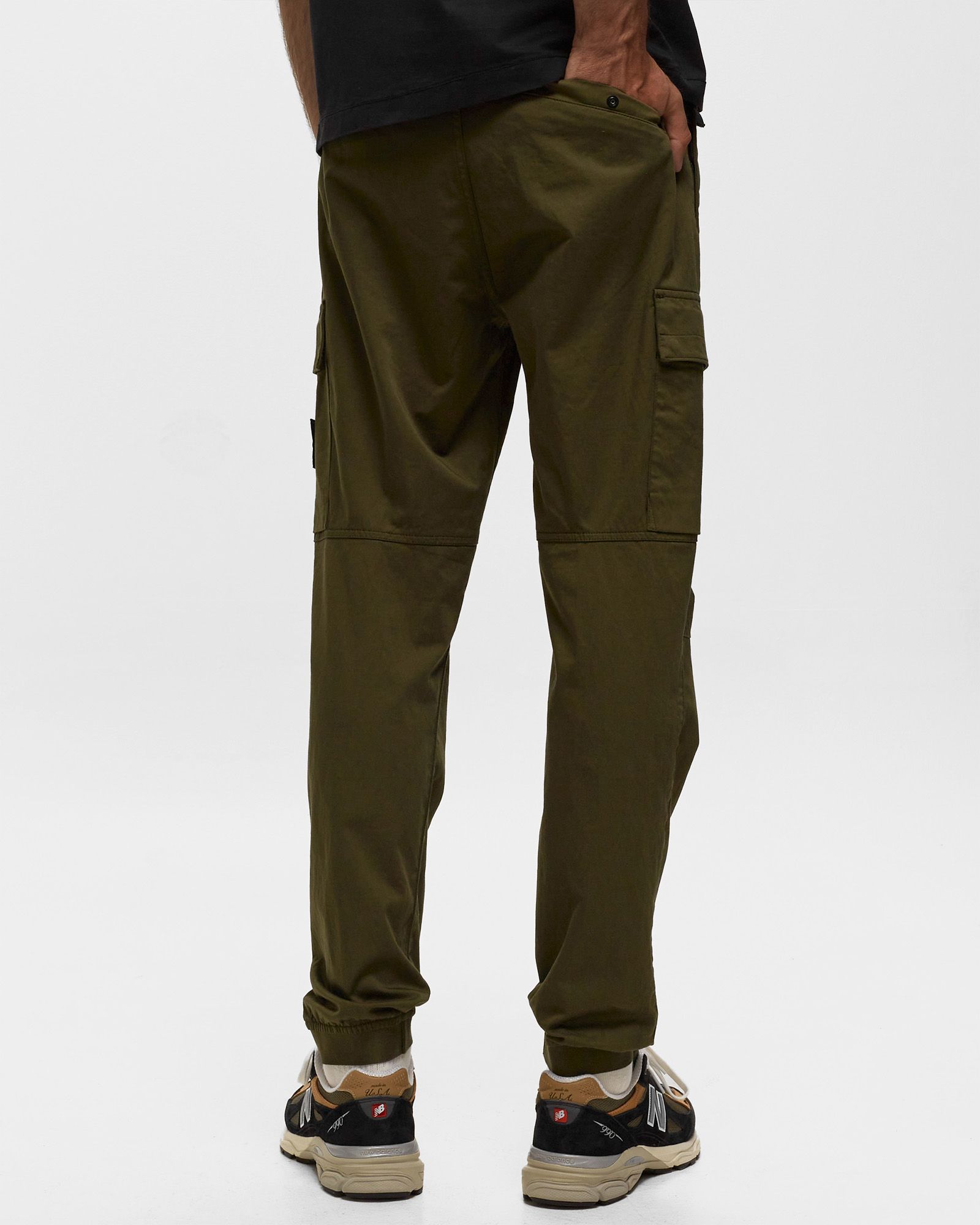 PANTS STRETCH COTTON WOOL SATIN, GARMENT DYED