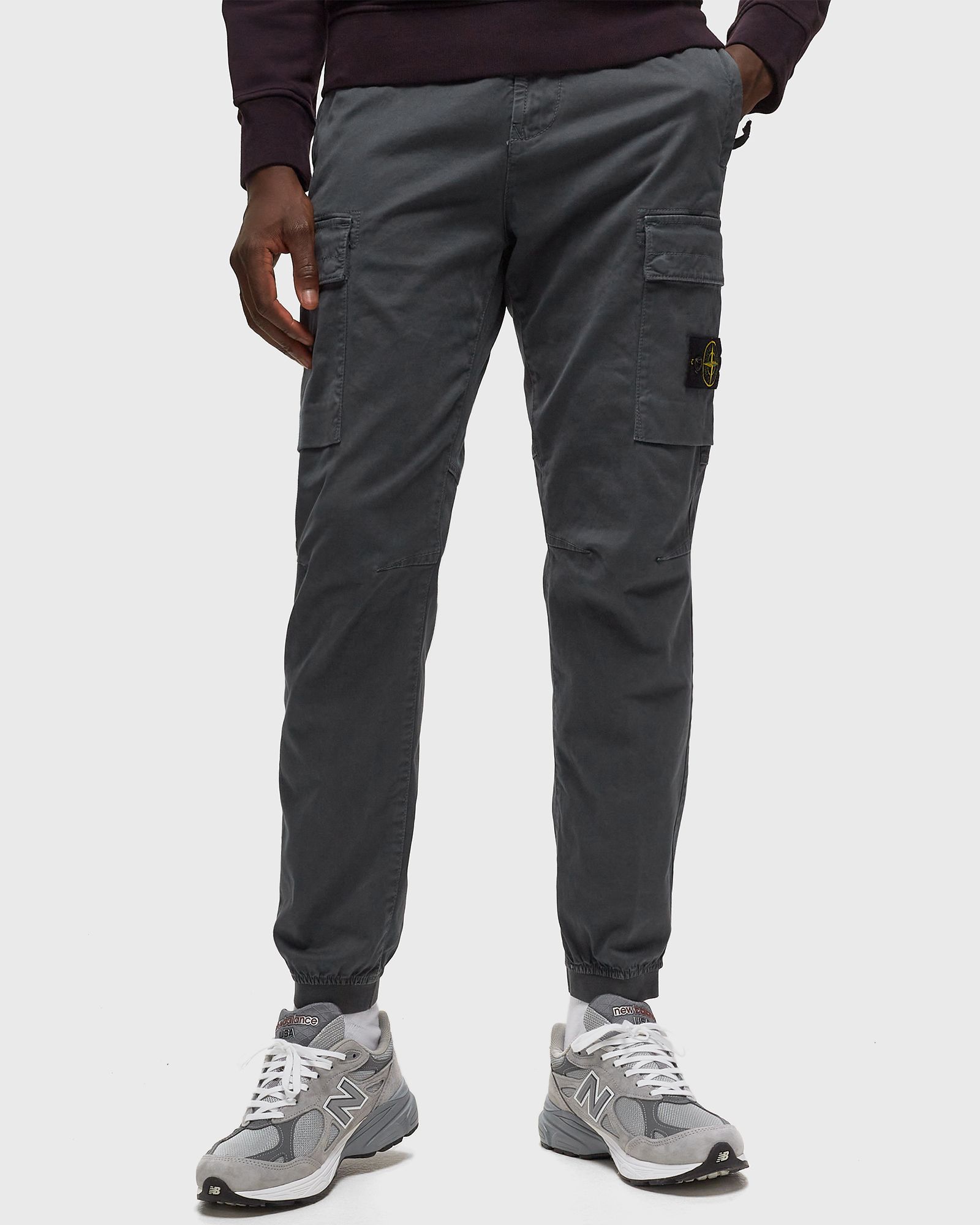 PANTS STRETCH BROKEN TWILL COTTON, GARMENT DYED 'OLD' EFFECT