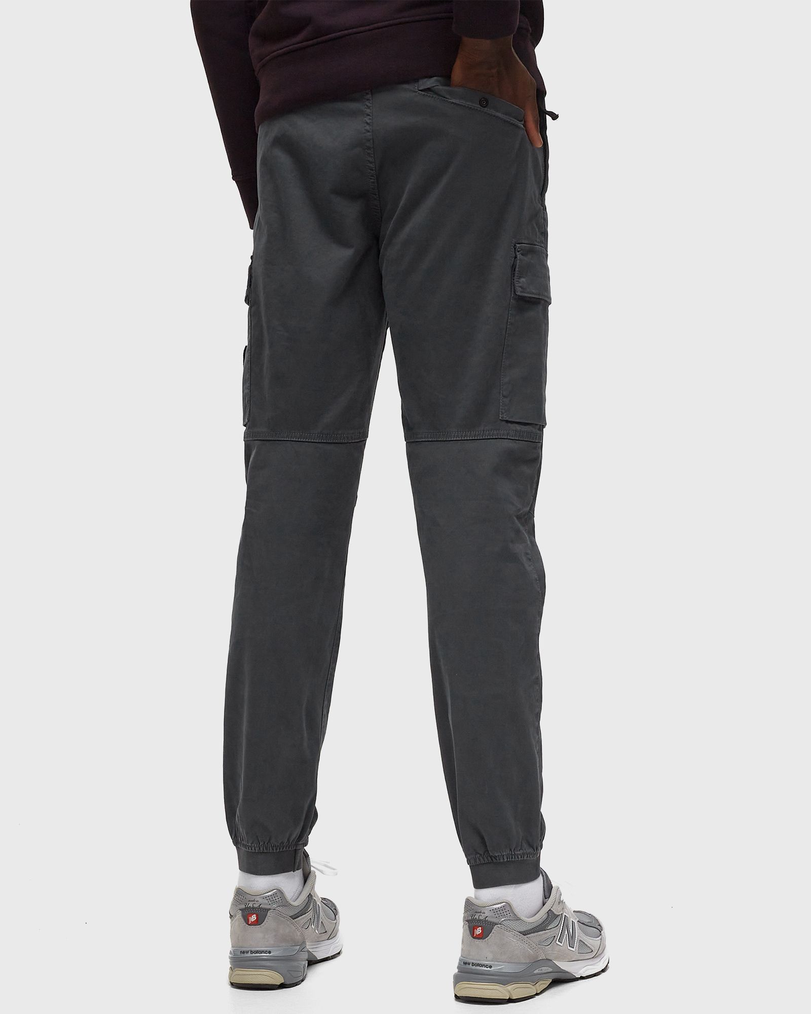 PANTS STRETCH BROKEN TWILL COTTON, GARMENT DYED 'OLD' EFFECT