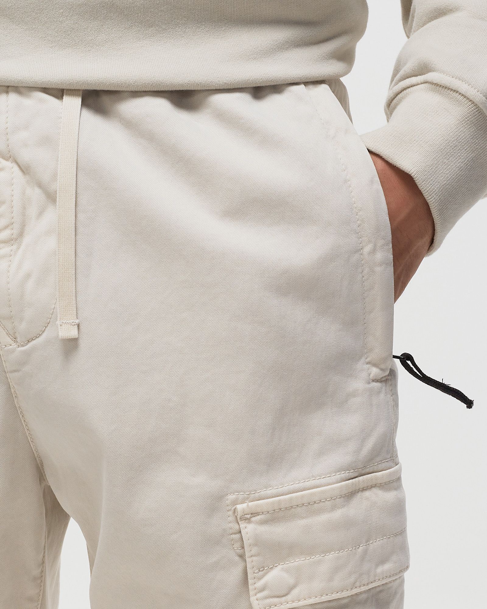 PANTS STRETCH BROKEN TWILL COTTON, GARMENT DYED 'OLD' EFFECT